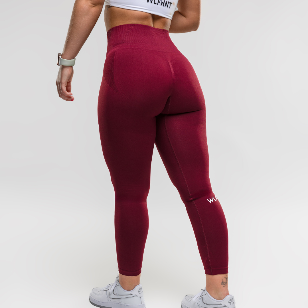 Womens Leggings Wine Red