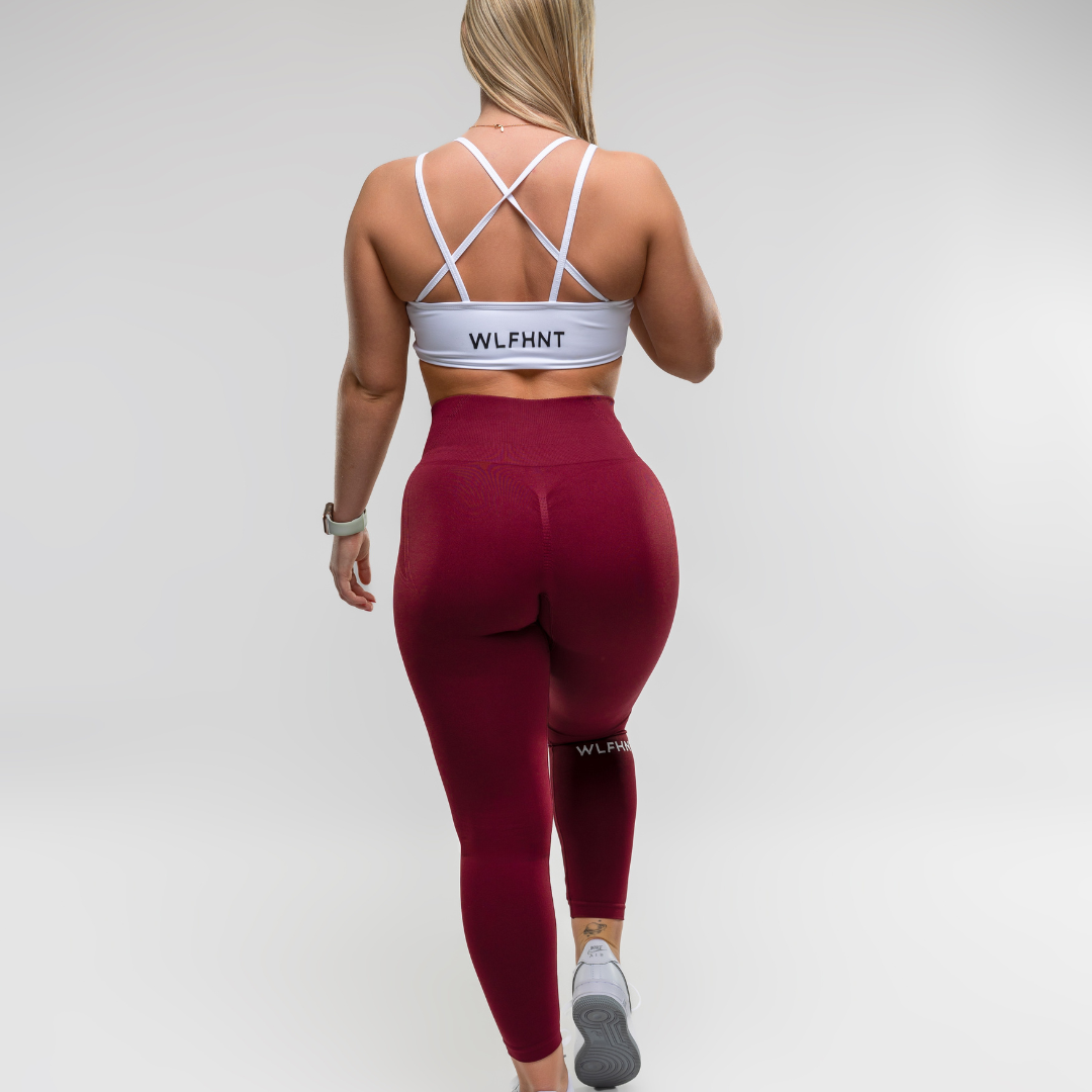 Womens Leggings Wine Red